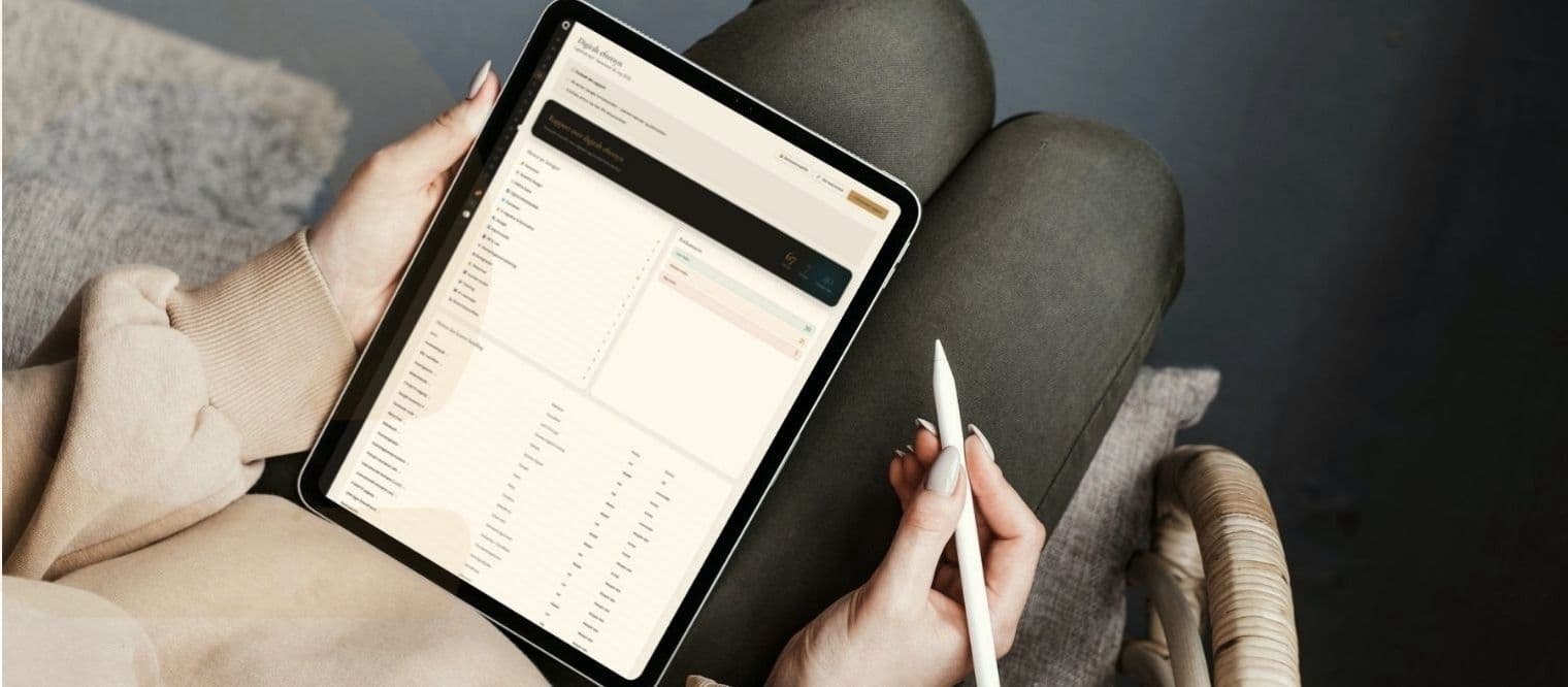 Ejerblik due diligence-rapport vist på iPad med pencil