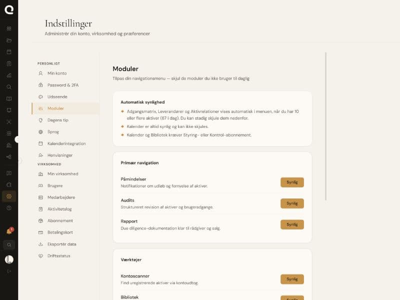 Ejerblik aktivbibliotek — faktisk skærmbillede