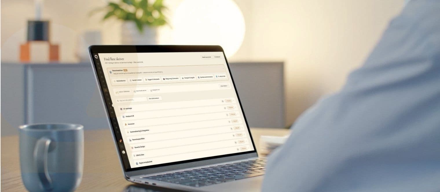 Ejerblik kontoscanner vist på laptop